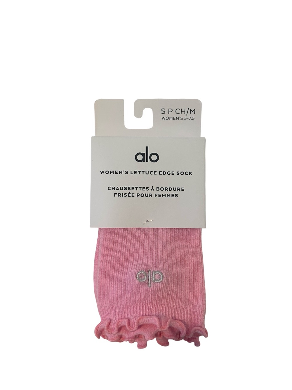 ALO Yoga Women's Lettuce Edge Sock - Pink